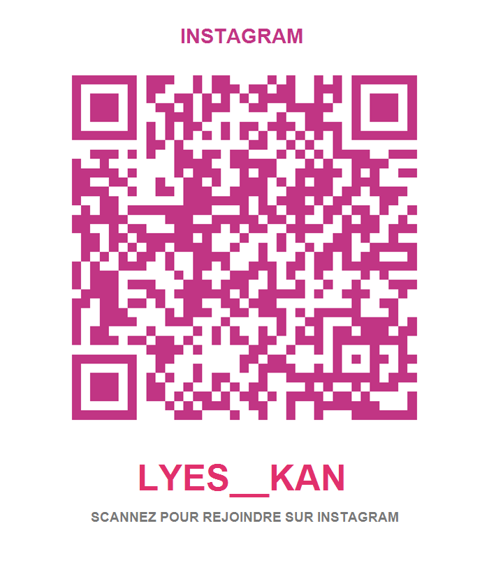 QR Code Instagram officiel de Lyes Kan @lyes__kan